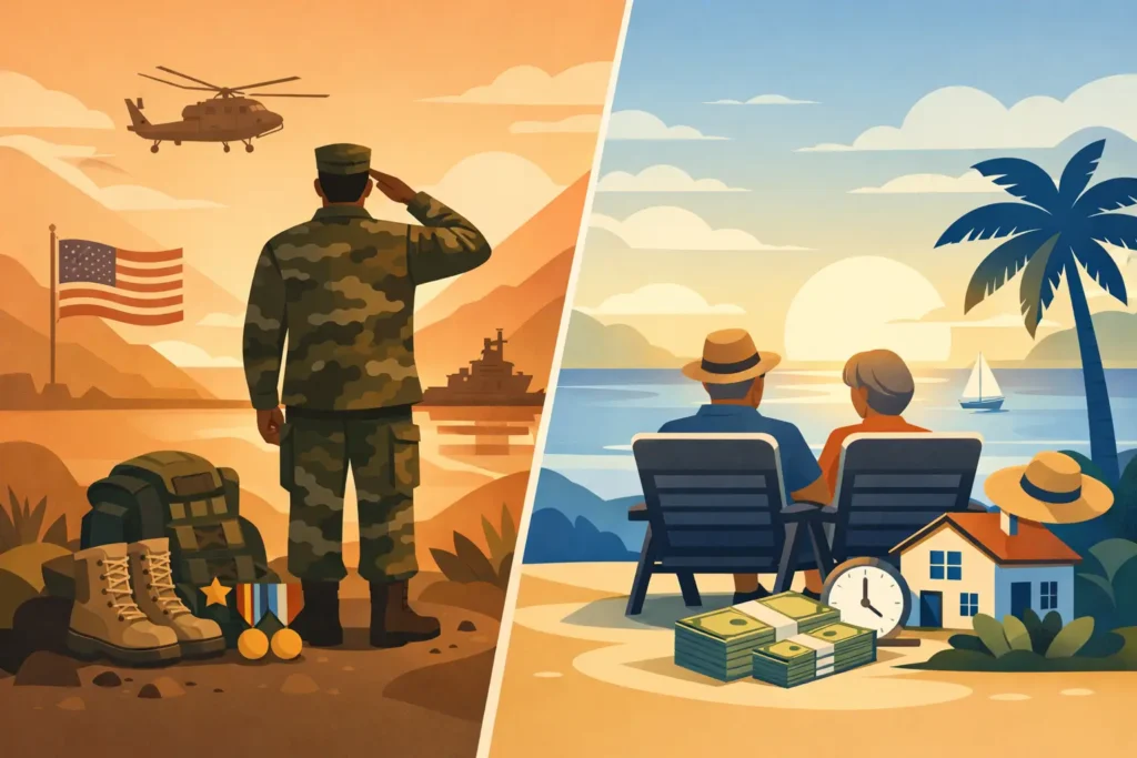 Military Retirement Versus Civilian Retirement
